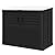 Flamaker 35 Cu. Ft. Resin Storage Shed Outdoor, Large Capacity Storage Box for Garbage Cans with Hooks, Garden Tools, Patio Decorations, Weather-Resistant, Lockable (Black)