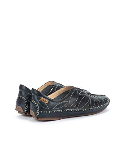 Image of PIKOLINOS Jerez 578-7399 Women's Slip-On Moccasins - Premium Calfskin Leather - Removable Cushioned Insole, Elastic Fit, Lightweight Everyday Comfort and Support