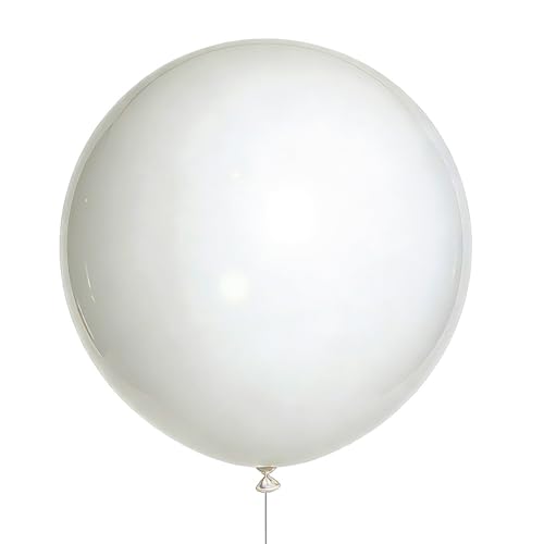 Image of White Balloons Birthday Decorations 10 Pack 36 inch Round Wedding Ballons for White Themed Wedding Graduation Birthday Party Backdrop 4th of July Decorations Independence Day