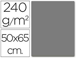 Liderpapel CX47 - Cartulina, 50 x 65 cm, color gris