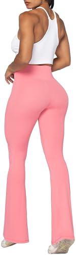Image of Sunzel Flare Leggings, Crossover Yoga Pants with Tummy Control, High-Waisted and Wide Leg