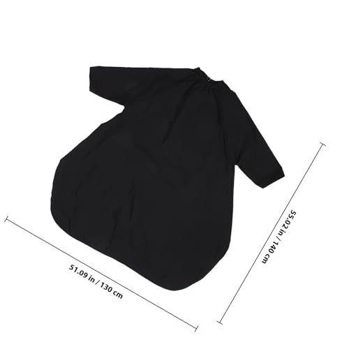 Capa para Corte de Cabello Outanaya con Mangas Largas Negra miniatura 2