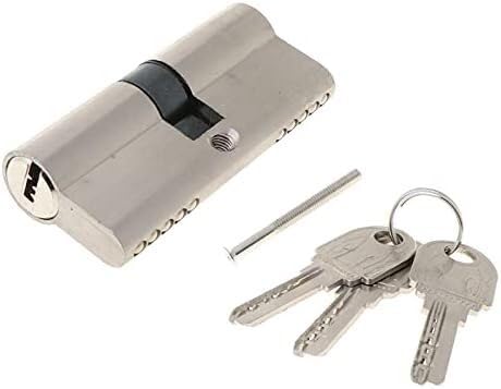ドアバレルロック、 ダブルオープンロックドア窓セキュリティ60 70 80 90mmシリンダーキー盗難防止エントランス真鍮ドアロック延長コアバレルロック(70cm)