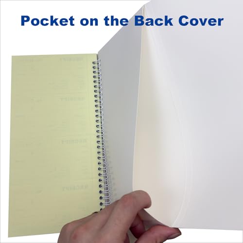 Money and Rent Receipt Book 3-Part Carbonless 5-1/2" x 11" Spiral Bound 100 Sets per Book 4 Receipts per Page, Receipt Book with Carbon Copies(1-Pack)