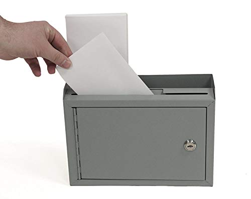 AdirOffice Multi Purpose Wall Mountable Suggestion Box, 9.75" x 7" x 3"