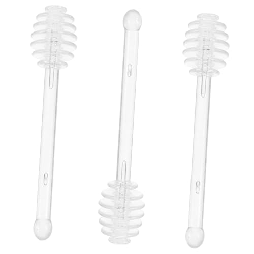 Garneck 3 Piezas Palitos de Miel de Vidrio para Servir Miel y Mermelada Agitadores Reutilizables para Café Fiestas y Regalos Utensilios Seguros de Vidrio Alimentario Reutilizable