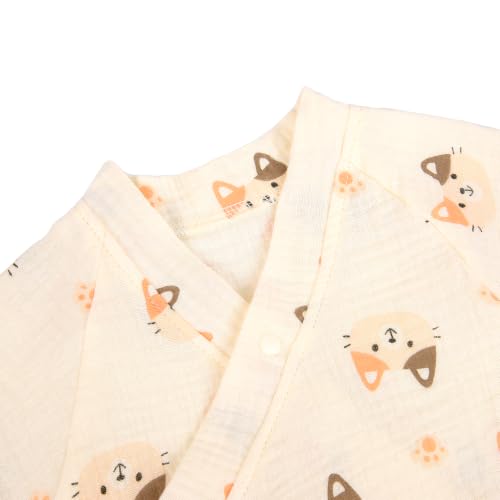 Image of Infant Kimono Robe Newborn Cotton Yarn Robe Baby Romper