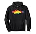 Tie Dye Cod Rainbow Print Cusk Fish Scrod Hippie Regalo de paz Sudadera con Capucha