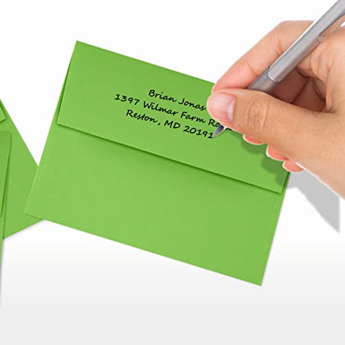 Luxpaper A2 Invitation Envelopes | Peel & Press | 4 3/8" X 5 3/4" | Limelight Green | 80Lb. Text | 50 Qty #TOP5