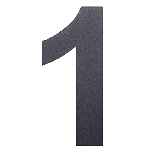 nanlyiau 6in/153mm Modern House Number Floating House Numbers Door Numbers Address Plaque Stainless Steel House Number Powder Coated RAL 7016 Anthracite Grey(7016 6in1)