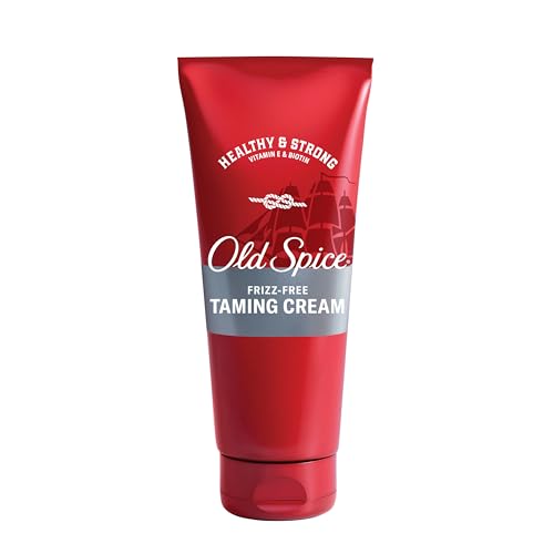 Old Spice Mens Hair Cream, Frizz-Free Taming Cream, Healthy & Strong with Vitamin E & Biotin, Low...