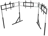 SimFab Triple Monitor and TV Floor Stand for Racing and Flight Simulators Model HD | Over 100x100mm...