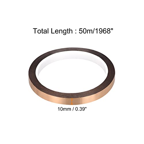 Image of MECCANIXITY Metalized Polyester Film Tape,0.39inch x 54.6yds. Adhesive Mirror Finish Decor Tape for Detailing Accent Wall,Graphic Arts,Wardrobe Crafts Tape 50m x 10mm,Rose Gold Tone