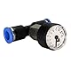 Pneumatik Manometer mit 6mm Steckanschluss - bis 10 bar - Druckluft Steckverbinder - Pneumatikverbinder - PUSH IN