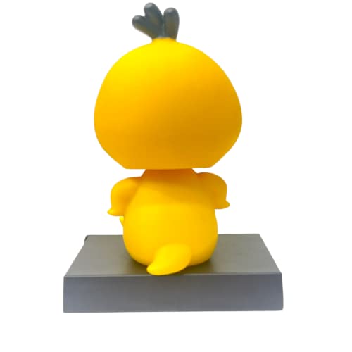 Image of Augen Super Hero Psyduck Action Figure Limited Edition Bobblehead with Mobile Holder for Car Dashboard, Office Desk & Study Table (Pack of 1), Plastic