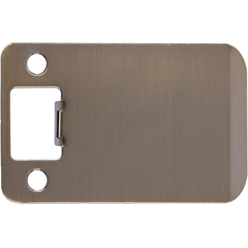 Stone Harbor Hardware Round Corner Extended Lip Strike Plate, 2-1/4" x 3", (3-1/2" Overall Length), Antique Brass