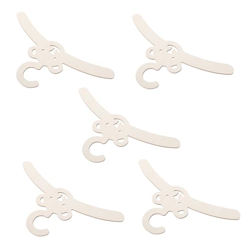 Cabilock Wooden Boys and Girls Hangers 5pcs Baby Clothes Rack Small Hangers for Boys and Girls Smooth Material Rounded Edges for Baby Room