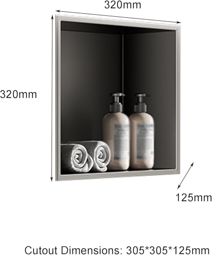 Étagère de douche moderne en inox avec lumière LED étanche intégrée