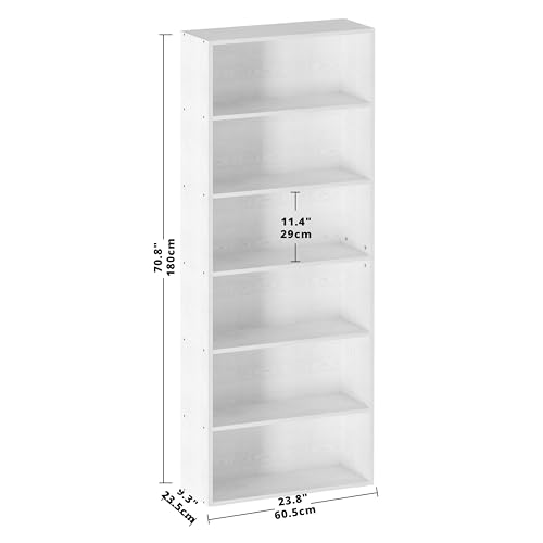 Ironck 1034776 Bookshelves And Bookcases Floor Standing 6 Tiers Display Storage Shelves 70 In Tall Bookcase thumb #2