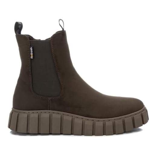 REFRESH - Botín Cierre de Cremallera para Mujer, Color: Verde, Talla: 37