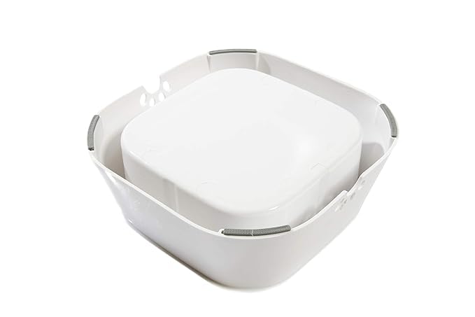 GETZET Slow Water Feeder Vehicle Carried Splash Free for Dogs and Cats Pets, Floating Disk Bowl No-Spill 1.5 liters Storage Bowl Travel Water Dispenser for Dogs (White). 3