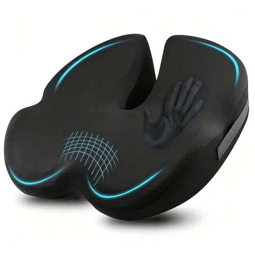 El Mejor Listado de Gel foam los más recomendados. 43 WINCHEERS Cojín Ortopédico de Memory Foam para Aliviar Dolor de Ciática, Coxis y Espalda - Almohadilla Ergonómica con Funda Lavable, Base Antideslizante - Ideal para Silla de...