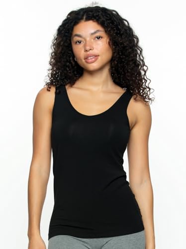 Image of Felina Reversible Cotton Womens Tank Top | 4-Pack