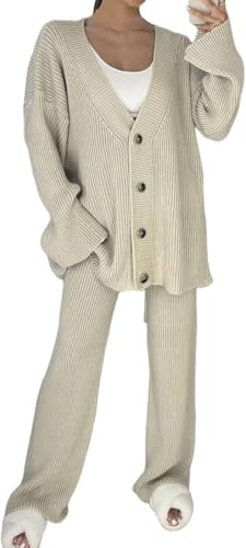 Ensemble tricot côtelé femme idéal pour le télétravail et les sorties décontractées