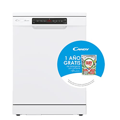 Lavavajillas 60 Cm Candy Brava CDPN 2D360PW, Lavavajillas 60 CM,13 Servicios, Digital, WiFi, Alexa y Google Home, 9 Ciclos, Zoom 39', 47DB,...