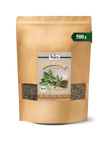Biojoy BIO-Salbeitee (500 g), Salbeikraut getrocknet und geschnitten (Salvia officinalis L.)