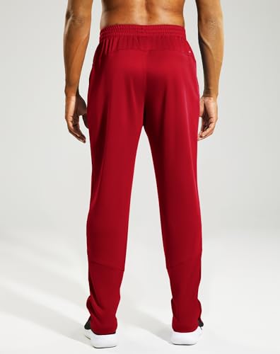 Image of MIER Mens Ankle Zip Sweatpants, Soccer Warm-up Track Pants with Pockets