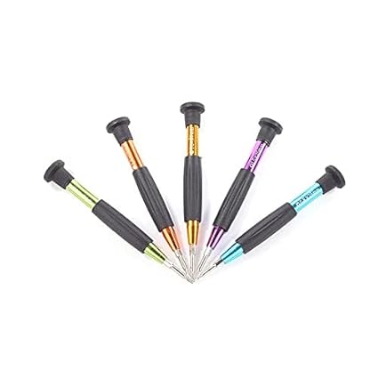 Non-slip and Rotary Flat-blade and Cross Screwdrivers, Different Sizes Magnetic Screwdrivers Professional Repair Tool Set -5 Pieces