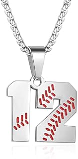 TLIWWF Inspiration Baseball Jersey Number Necklace Stainless Steel Charms Number Pendant for Boys Men (12)