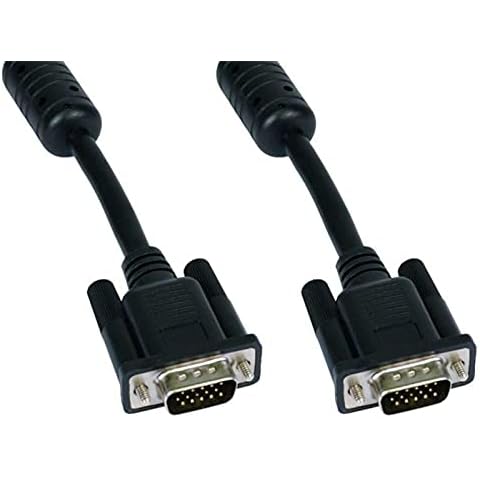 Jafsal Online VGA Cable - 15 Pin SVGA Male to Male Connector Cable- High Resolution Cable- Ideal For PC Monitor TV Projector Cable Lead- Compatible With any Display with 15pin VGA Port - 1 Meter Cover