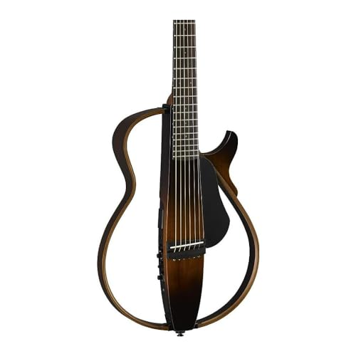 Image of Yamaha SLG200S TBS Steel String Silent Guitar with Hard Gig Bag, Tobacco Sunburst | Mahogany Body and Neck, Rosewood Fingerboard and Frame, Srt-Powered Preamp with Effects, Line and Phone Out
