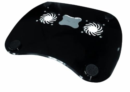Waytex 12694 - Base de refrigeración para Ordenador portátil (hasta 17', 2 Ventiladores, USB), Negro
