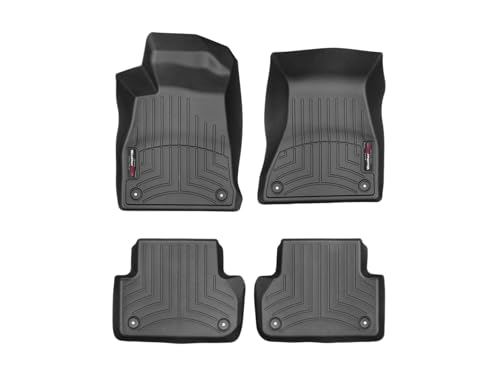 WeatherTech Custom Fit FloorLiners for Audi S5, A5, A4 Allroad - 1st & 2nd Row (449371-449072), Black