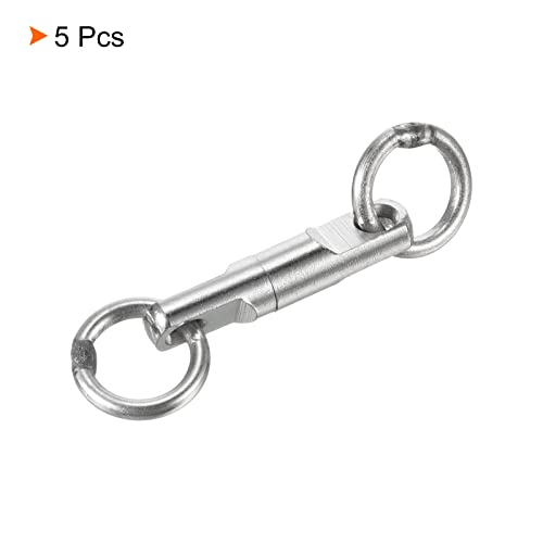 PATIKIL Fishing Heavy Swivel with Welding Ring, 5 Pack 132lb Copper Bearing Wind on Terminal Tackle, Silver - Image 3