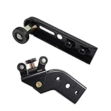 IBESTWOLF Black Durable Upper Lower Sliding Door Roller Bracket Right Side for 1996-2020 Chevy Express 2500 GMC 924-144 924-143 15837340
