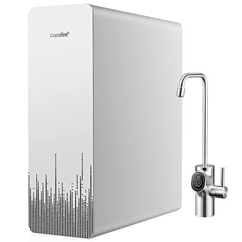 Comfee PureSnap 600 Pro Tankless Reverse Osmosis Water Filtration System, 7-Stage High-Precision Filtration, Better Taste, 1.5:1 Low Drain Ratio, Smart Faucet