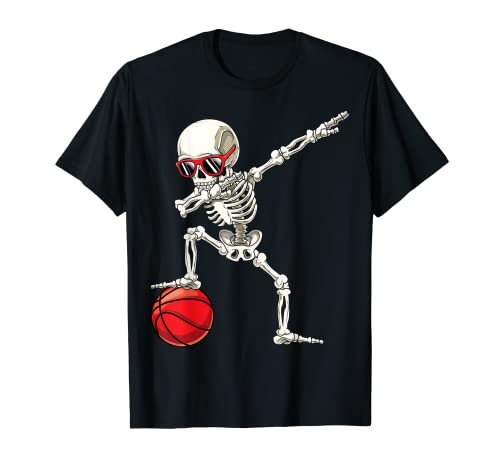 Dab Skeleton Shirt Dabbing Squelette Basketball Boy Halloween T-Shirt