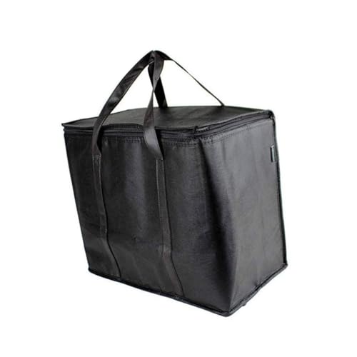 UKCOCO Bolsas de Aislamiento Termal - Bolsa de Aislamiento Bolsa de supermercado fría aislada Bolsa de Aislamiento portátil Viajes de la Bolsa aislada Bolsas térmicas Tela no Tejida Negro