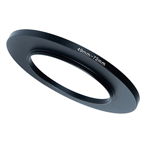 Anillo adaptador de filtro step-up de 49 mm a 72 mm para todas las marcas, UV, ND, CPL, anillo metálico miniatura 1