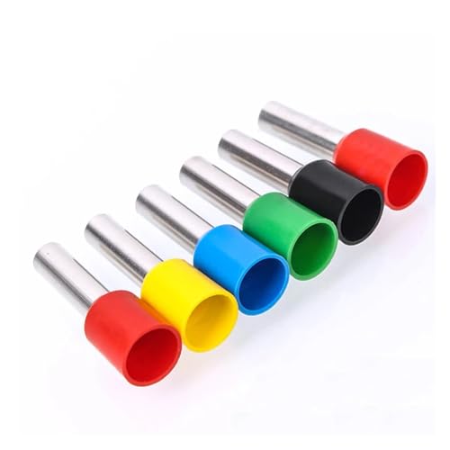 Borne à sertir d'extrémité de fil E6012 en cuivre robuste isolé rouge