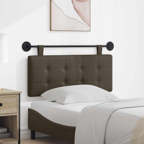 zylophax Cabecero colgante de piel sintética con acolchado de espuma, 110 x 55 x 5 cm, moderno cojín de pared como respaldo para dormitorio y cama de invitados, cabecero versátil con correas