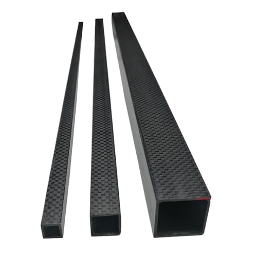 2 Pieces of 400MM 3K Pure Carbon Fiber Square Tube with A Diameter of 15mm for Remote Control Drone Accessories Carbon Fiber Square Tube
