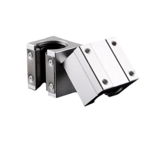 SBR12UU Maintenance-Free Aluminum Alloy Slider, 2Pcs 12mm Open Sliding Ball Bearing Block for SBR12 Linear Motion Shaft Guides Slide Rails as CNC Linear Rail Kit,Lubrication Free