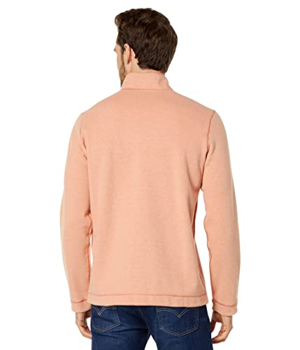 Johnston & Murphy Men's Reversible Solid 1/4 Zip, Orange/Light Blue, Large #TOP1