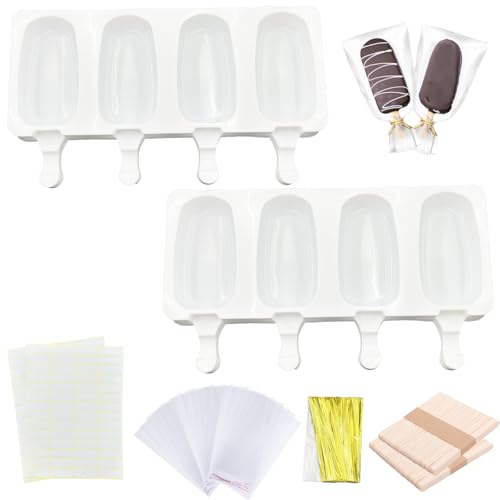 Grands Moules à Glace en Silicone,glace maison,Popsicle Moule Sans BPA,en silicone réutilisables pour crème glacée maison,Contient 100 bâtons, 100 sacs,...