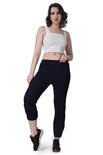 Image of Women Casual Bright Black Solid Women Joggers